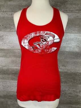 5th & Ocean Cincinnati Reds Mr. Redlegs Ribbed Graphic Tank Top Size XL